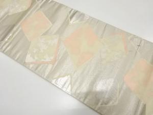 アンティーク　破れ色紙模様織り出し袋帯（材料）